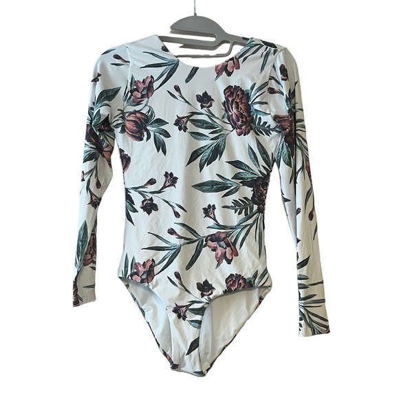 MALAI •Women M• Chacalal Nilo One Piece Long Sleeve Floral Swimsuit NWT $218 - Picture 4 of 13